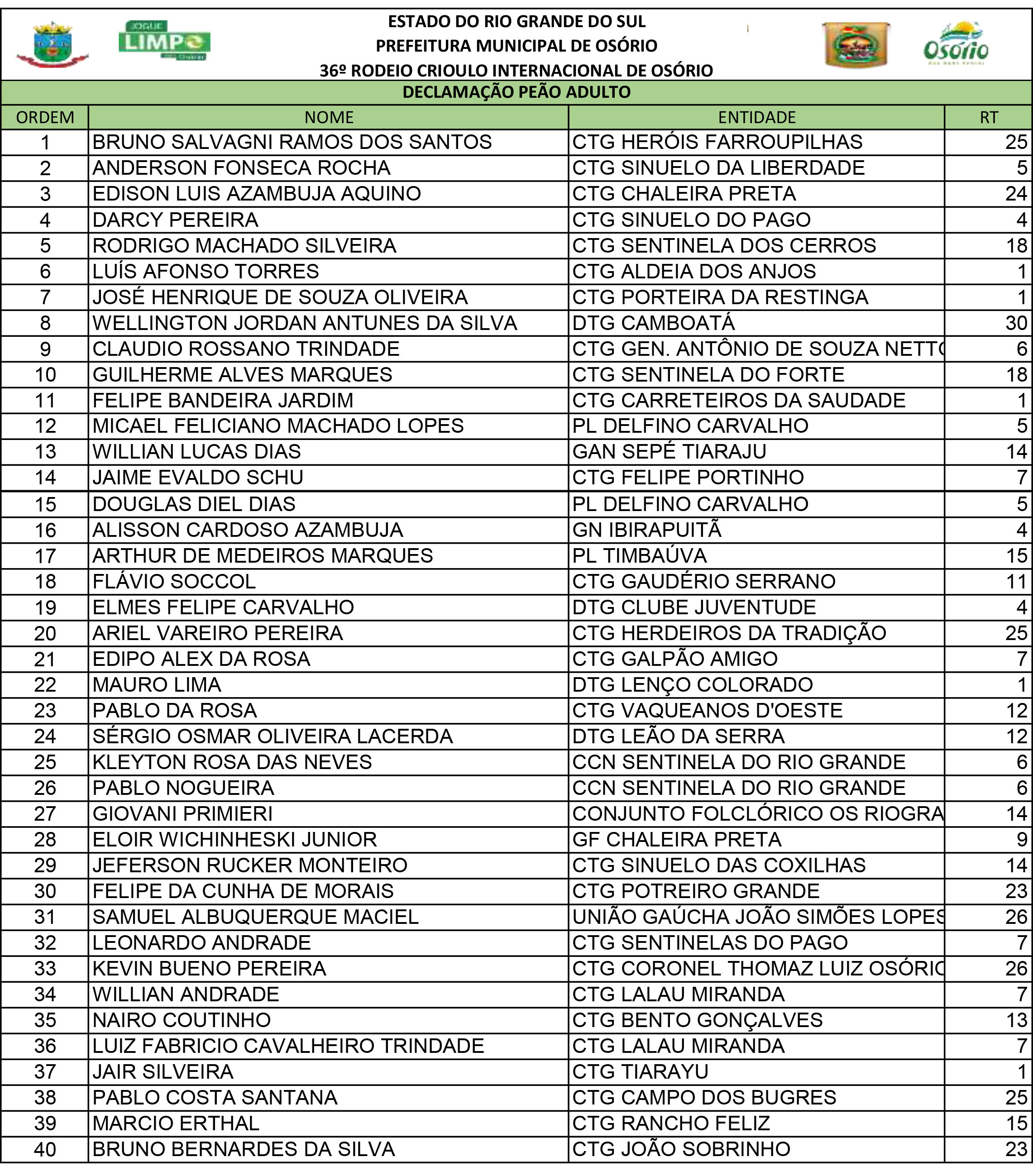 DECLAMAÇÃO PEÃO ADULTO